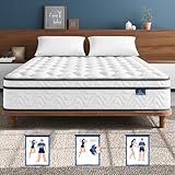 Vesgantti Queen Size Mattress 10 Inch, Fiberglass-Free | Cool Sleep Hybrid Mattress in a Box - Memory Foam & Pocket Springs, Ergonomic Design, Pressure Relief, Medium Firm Feel, 60