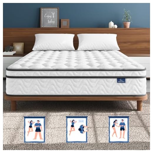 Vesgantti 12 Inch Multilayer Hybrid Full Mattress - Multiple Sizes & Styles Available, Ergonomic Design with Breathable Foam and Pocket Spring/Medium Plush Feel
