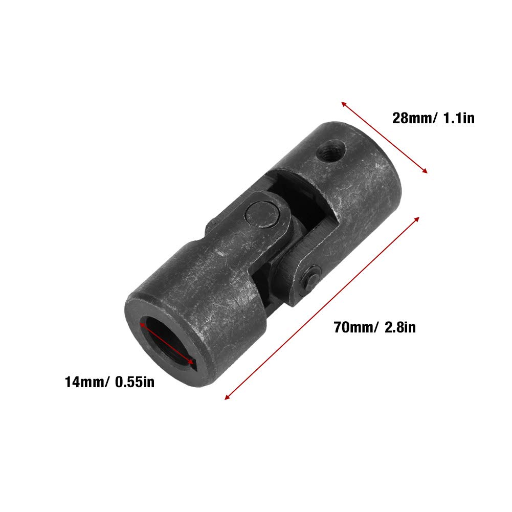 Lovejoy Size D8 Universal Joint, Steel, Solid Bore, 1.25