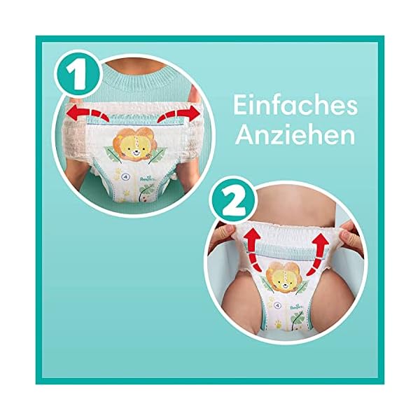 Pampers Baby Windeln Pants Größe 4 (9-15kg) Premium Protection, Maxi mit Stop- und Schutz Täschchen, MONATSBOX, 160… – Bild 6