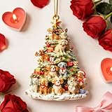 Valentines Day Gifts for Dog Lovers, 2026 Personalized 3D Dog Ornament, Romantic Valentine’s Pet Decor, 2-Side Printed Hanging Decoration for Home & Party Ideal Valentines Gift for Pet Owners