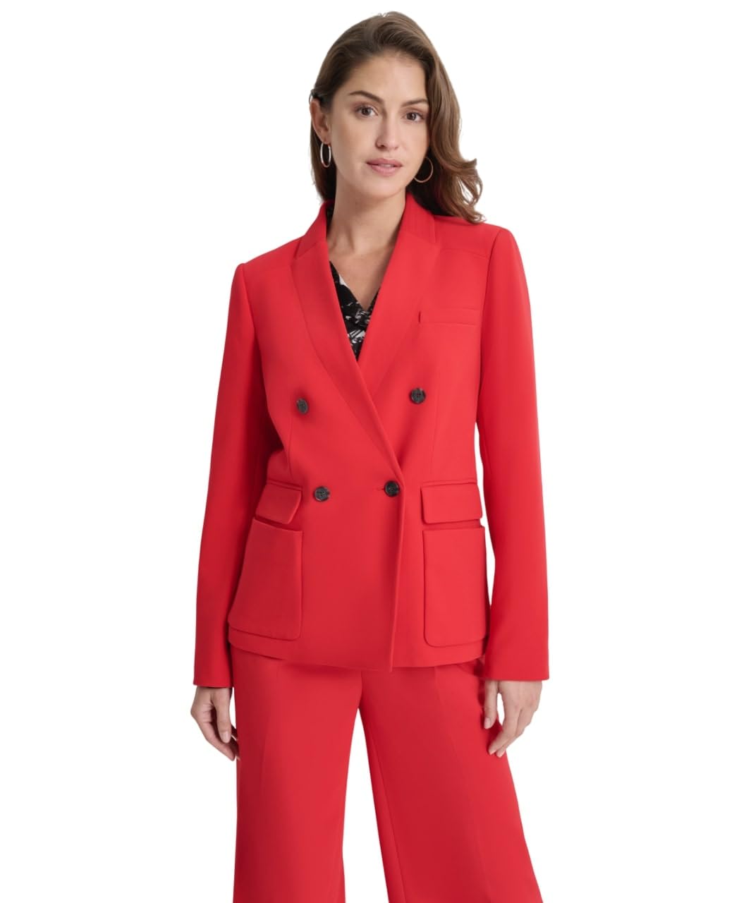 DKNY Womens Formal Work Wear Long Sleeve Double Breasted Jacket