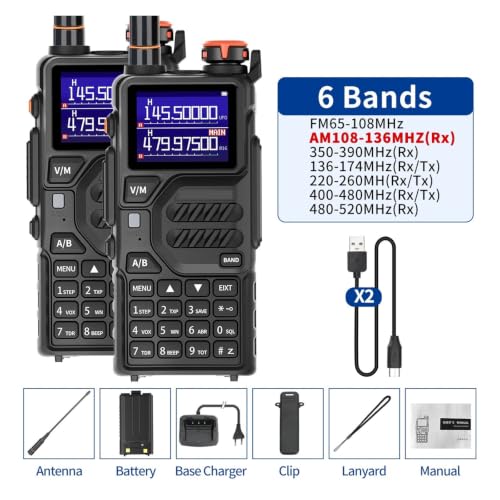 Walkie Talkie receptor de radio bidireccional 12W compatible con Baofeng tipo C 3