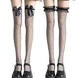 [LIKENNY] ストッキング 網タイツ 2足セット ニーハイ ソックス セクシー レディース かわいい 透け感 伸縮性 ニーハイソックス