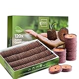 nutrist® Garden Kokos Quelltabletten 120x Premium Quelltabs mit Nährstoffen aus torffreier Kokoserde - Premium Anzuchttabs – Kokoserde gepresst Anzuchterde für Stecklinge Anzucht