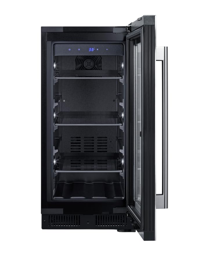 Summit 15” Beverage Center, 2.6 Cu.Ft. Capacity, Built-In, ADA Compliant, Stainless Steel & Glass - Albv15lhd (Left Handed Door Swing) on Fridge.com - View 2