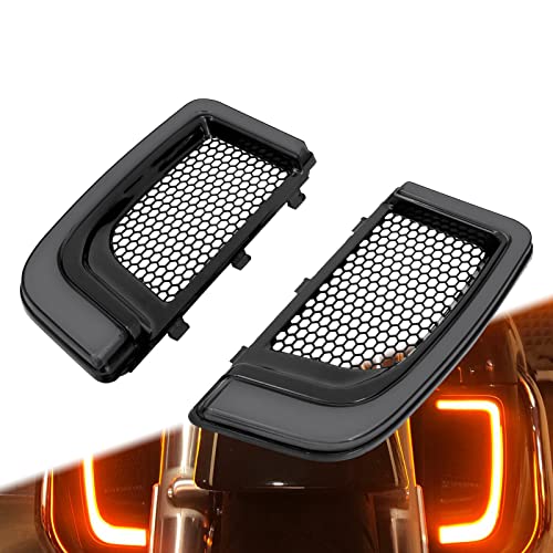 HCmotor LED-Klarsichtverkleidung für Harley-Davidson Touring, Street, Gillert, Road King, Electra Glide, Ultra Limited 2014-2023 - Schwarz