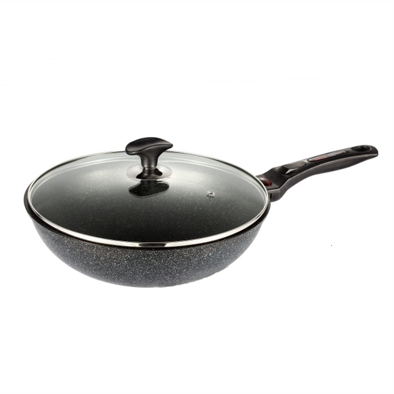 Pandeksel 14CM-30CM universeel deksel gehard glazen deksel voor koekenpan pan kookpot wok met knop keuken vervanging kookgerei deksel glazen deksel (kleur: 24 cm