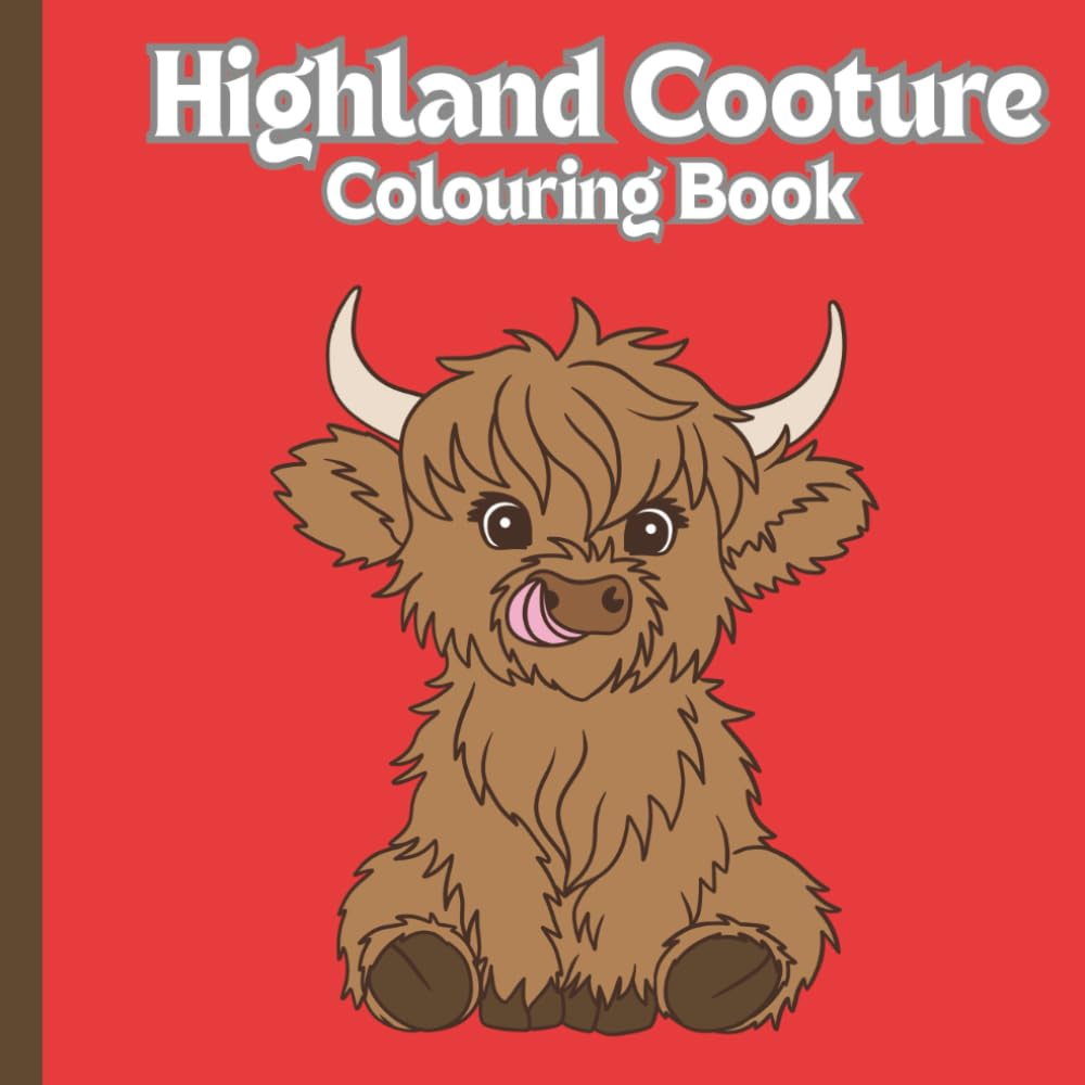 Highland Cow colouring book