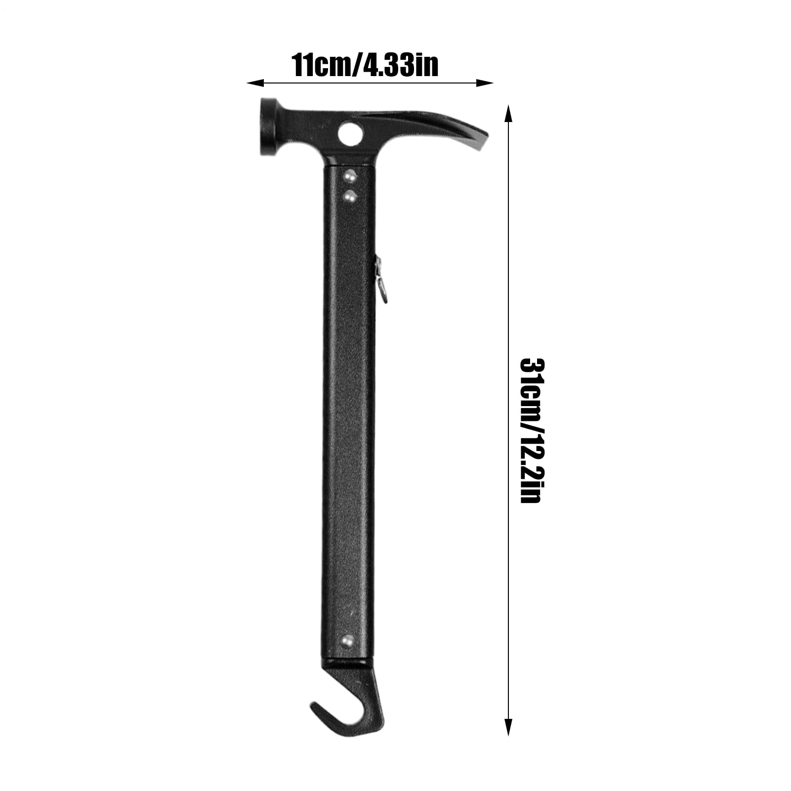 Zelthammer, Camping Hammer | Camping -Zelt Aluminiumhammer für Einsätze | Hochleistungs-Metall-Handwerkzeug mit nicht rutschem ergonomischem Griff zum Graben, Nageln, Ziehen