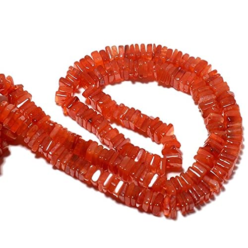 Perles cornaline carrées 5mm LKBEADS pierre naturelle pour loisirs créatifs DIY
