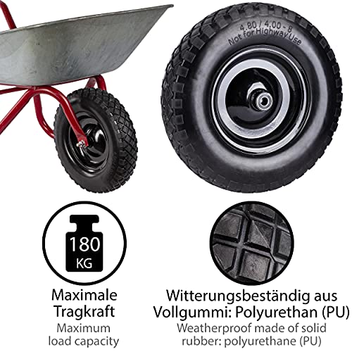 Schubkarrenrad Vollgummi ONVAYA Ersatzrad für Schubkarre
