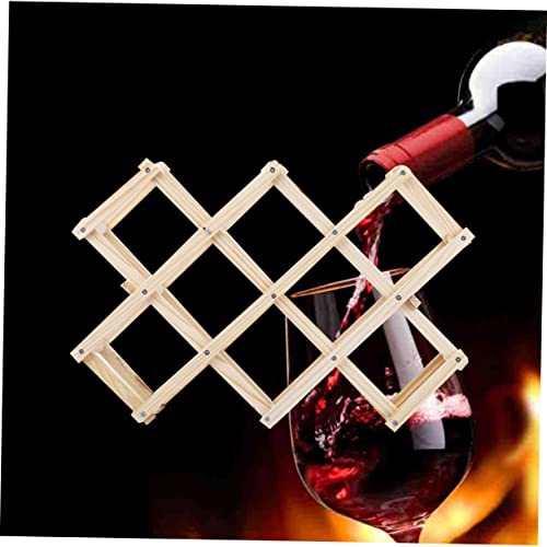 Soporte para botellas de vino de madera plegable Garneck miniatura 3