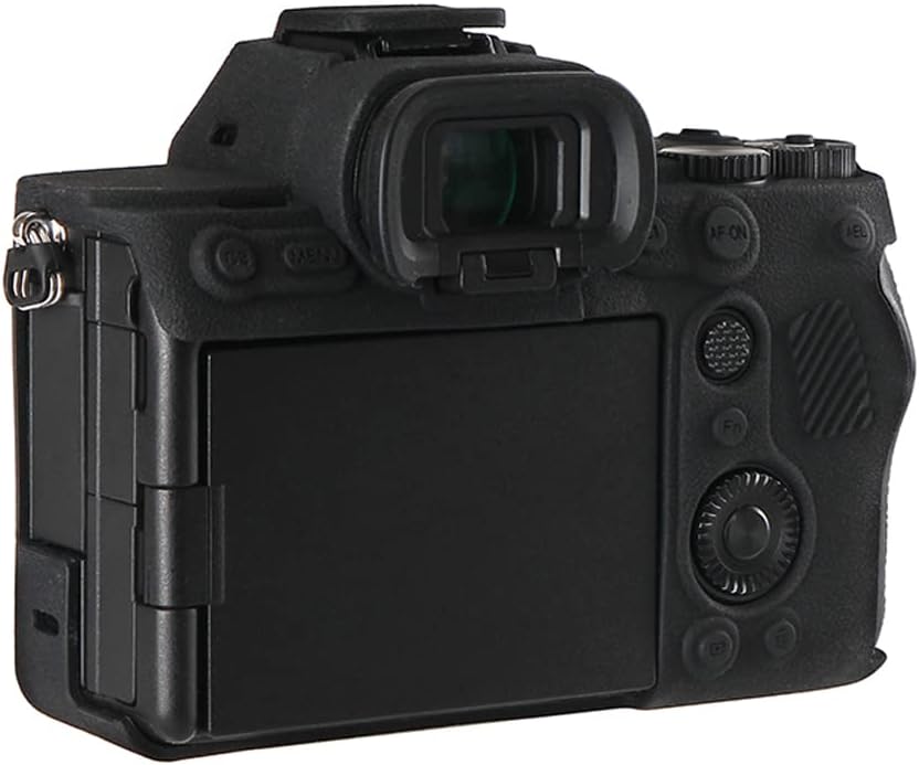 Camera Case for Sony A7RV A7R5- Protective Silicone DSLR Skin Cover, Detachable Cage, Shockproof, Dustproof (Black)