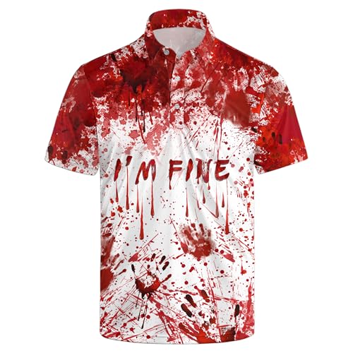 Funny Golf Shirts for Men Moisture Wicking Men's Fun Golf Polo Shirts Quick-Dry Polo Shirts Short Sleeve