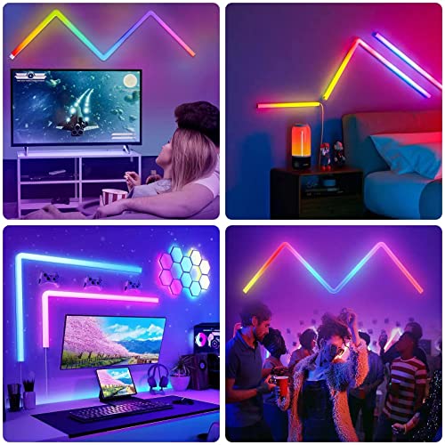 Iodoo Rgb Led Wall Sconce With Remote And App Control, Rgb Glide Wall Light Bar For Gaming Tv Bedroom Streaming, Back Magnet Gaming Lights For Gaming Room Decor #TOP6
