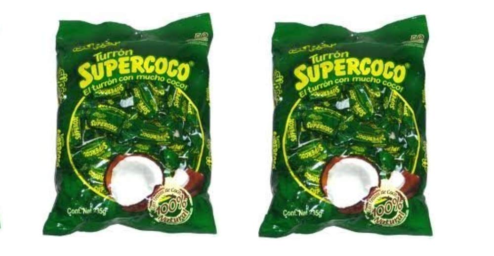 Super TURRON SUPERCOCO All Natural Coconut Candy 50 Count by Supercoco (Pack of 2)