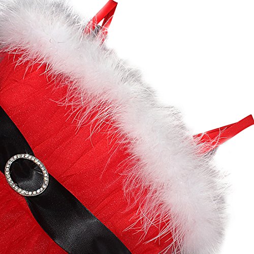Yizyif Baby Girl's Christmas Sash Bow Spaghetti Straps Party Dress Up 3T Red #TOP2