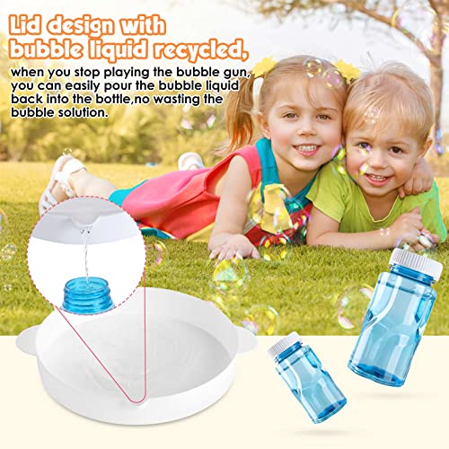 Upgraded Bubble Gun with 10 Bottles Bubble Refill Solution, 73 Holes Bubble Blower with Light,Bubble Maker Toys for Kids Adults Outdoor Indoor Birthday Wedding Party Activity (Pink) - Thumbnail 4
