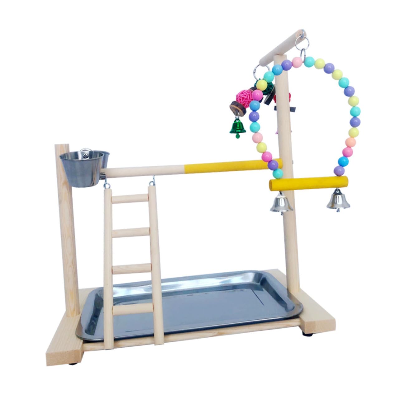Housoutil Estante de Entrenamiento para Pájaros de Madera Juguete de Actividad para Loros Soporte para Entrenamiento de Mascotas para Entrenar Loros el Hogar