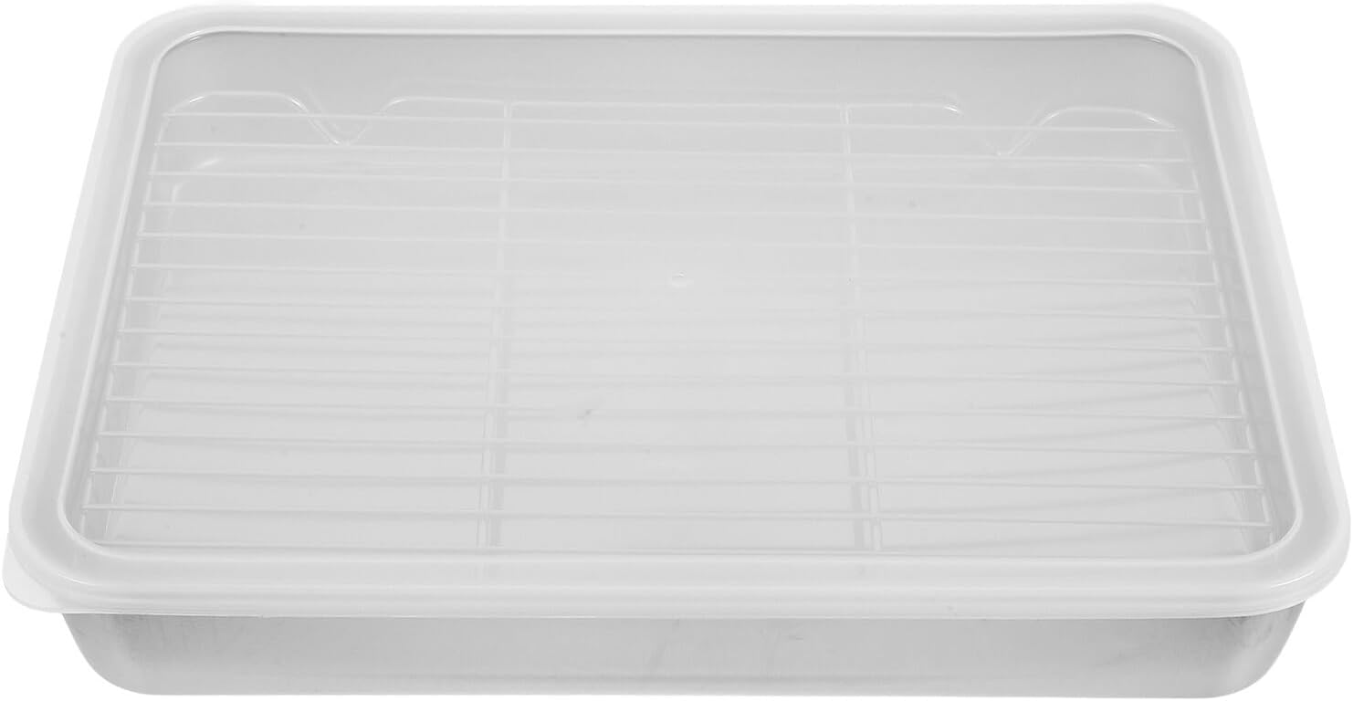 Stainless Steel Roasting Pan and Rectangular Baking Tray 31X24X5Cm with Rack and Lid Universal Drip Tray for Oven Cooking and Baking Kitchen Set