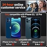 Tentoki Privacy Screen Protector For iPhone 12/12 Pro (6.1-inch), Compatible With Face ID, 25° Anti Spy Premium 9H+ Tempered Glass Film[Auto Dust Elimination] [No Bubbles] [Case Friendly] 2 Pack - Image 2