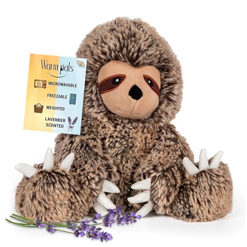 Image of Warm Pals - Slowpoke Sloth - Cozy Microwavable Lavender Scented Plush Toys - Weighted Stuffed Animal - Heatable Coolable Bedtime Comfort Plushie