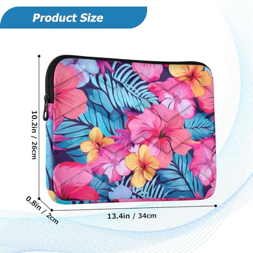 Funda para portátil 13-14 pulgadas con diseño tropical Hibiscus miniatura 3