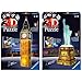 Ravensburger 12596 3D-Puzzle Freiheitsstatue bei Nacht & 12588 3D-Puzzle Big Ben bei Nacht