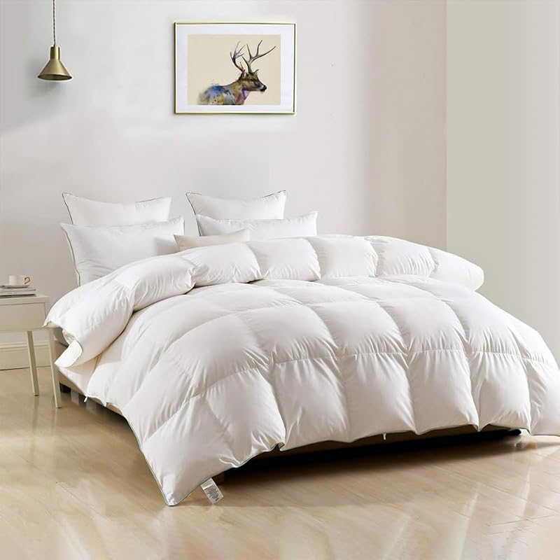 DWR Libatoll Paplan 220x240 cm - Egész Éves Középmeleg Pehelypaplan, Ultrapuha Téli-Nyári Takaró, RDS Tanúsított Fehér Tollpaplan (1320g)