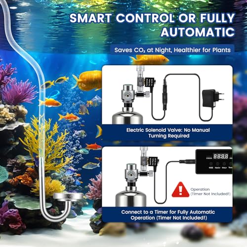 Système de CO2 pour aquarium complet avec diffuseur et électrovanne - 3