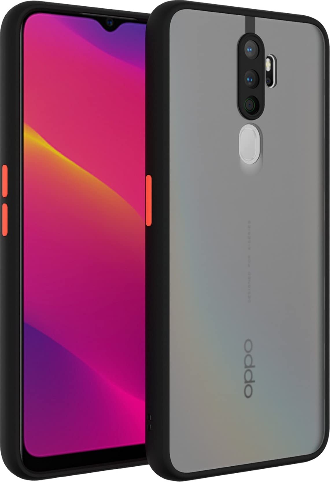 Glasgow Matte Back Case for Oppo A5 2020 Back Case Cover Matte Translucent (Camera Protection) - Black (B09874VZTS) Amazon Price History, Amazon Price Tracker