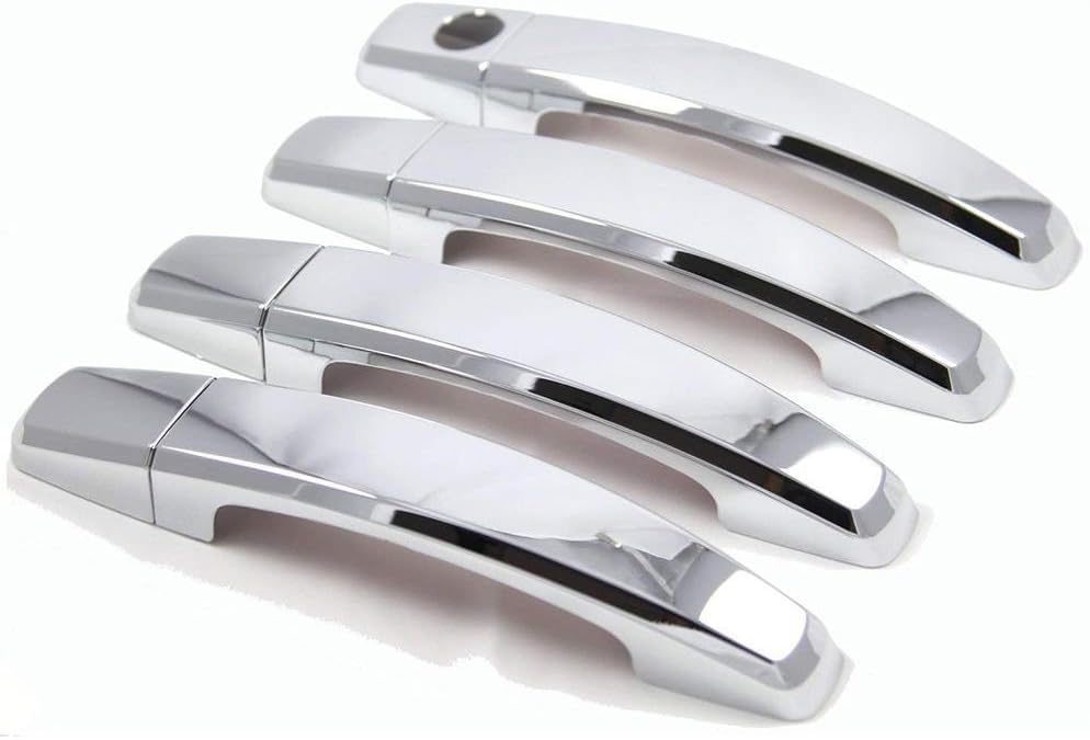 GHXSport Triple Chrome Exterior Door Handle Covers Overlays for Chevy Cruze/Camaro/Aveo/Malibu/Sonic Buick Regal/Lacrosse
