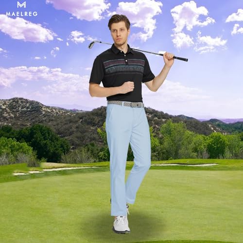 Image of M MAELREG Golf Pants Men Quick Dry - 30 inch /32 inch /34 inch Stretch Lightweight 5 Pockets Water-Resistant Casual Mens Dress Pants