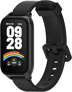 سوار متوافق مع سوار شاومي سمارت باند 9 اكتيف/ريدمي سمارت باند 3، سوار سيليكون ناعم ومريح متوافق