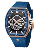 【BOÎTIER EN ACIER INOXYDABLE】 Les montres-bracelets pour hommes PARAS CROWN présentent un style masculin affirmé grâce à leur boîtier en acier inoxydable de 50 x 45 mm. Ce matériau offre non seulement une durabilité et une résistance à la corrosion exceptionnelles, mais assure également une longévité accrue.
