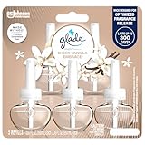Glade PlugIns Refills Air Freshener, Scented and Essential Oils for Home and Bathroom, Sheer Vanilla Embrace, 3.35 Fl Oz, 5 Count