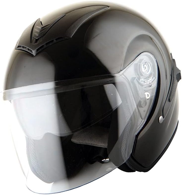Martian Motorcycle Open Face Fiber Glass Dual Visor Helmet Scooter Classical Knight Bike Samurai HB_609 with One Extra Clear Shield