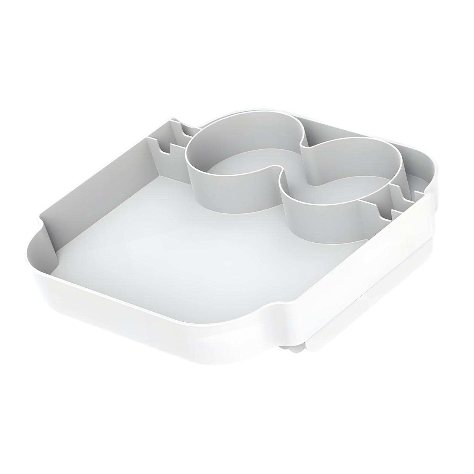 Complete Celebration Tray Featuring Combined Drink Spaces and Meal Separator Panels 24x24cm Strong Build Sand Soiree Serving Tray