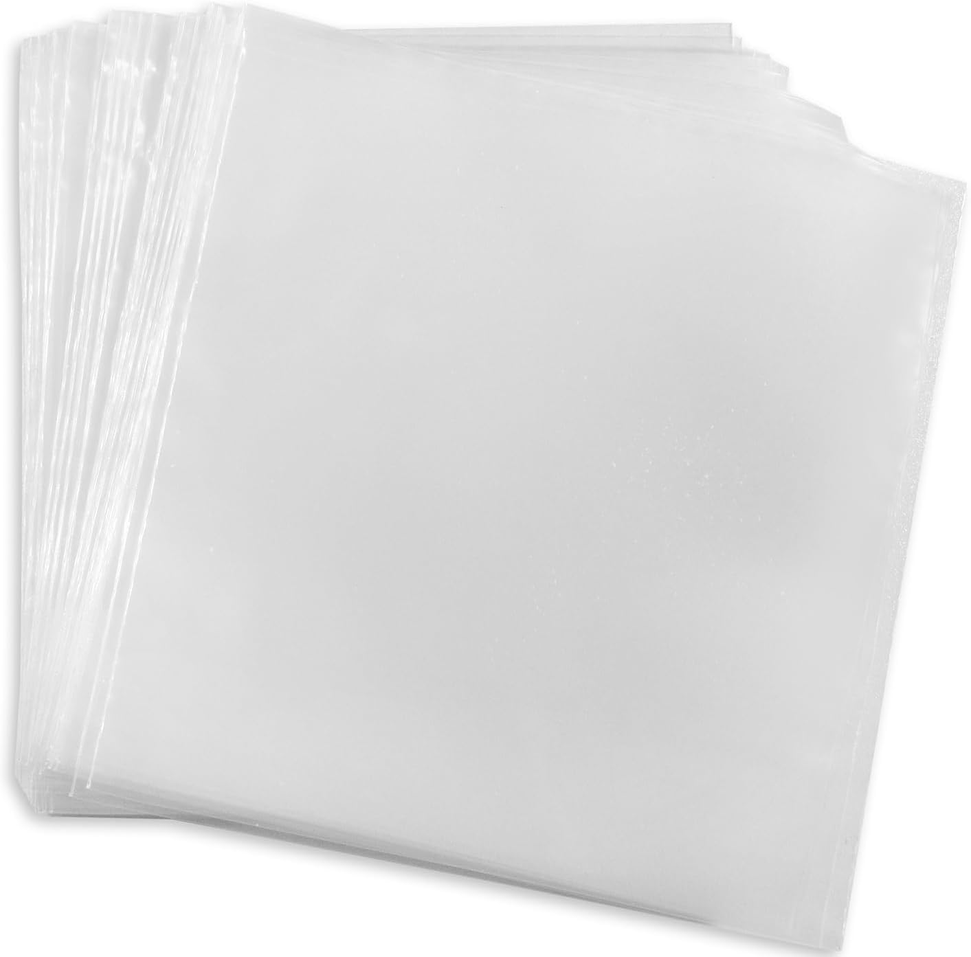 50-Pack 12 Inch Vinyl Record Outer Sleeves - Clear LP Album Protectors