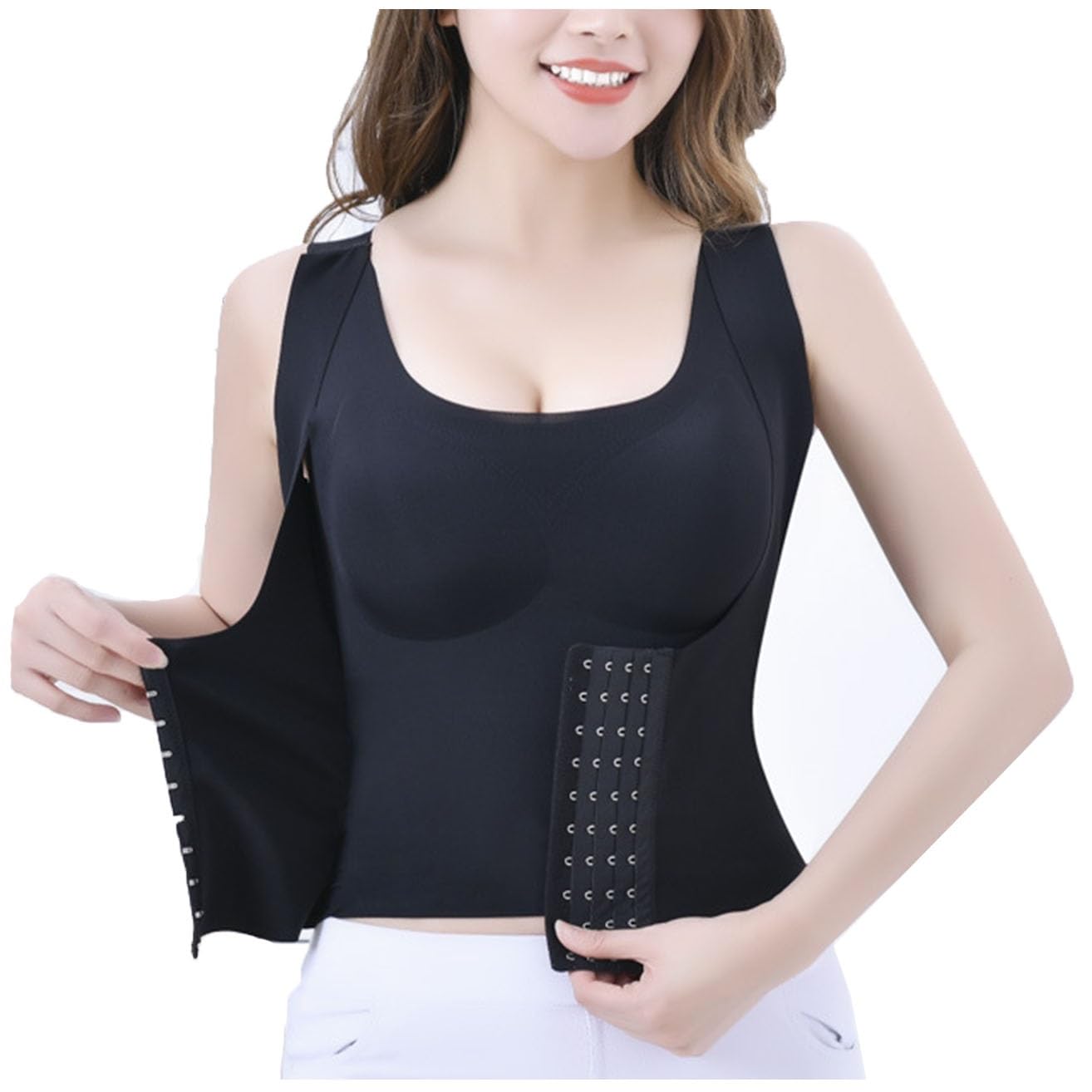 TTDGYYXW Chaleco para Mujer, Sujetador, Tirantes para Espalda, corsé, lencería, Top con Almohadilla extraíble, Corrector, Ropa Interior Deportiva, Chaleco