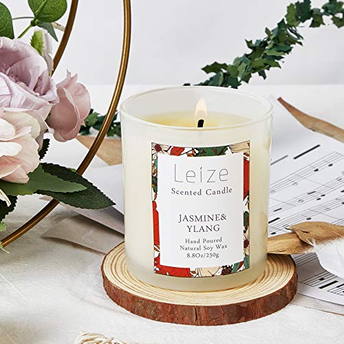 image for Leize Jasmine & Ylang Ylang Scented Candles,Candle Gifts for Women, Hi
