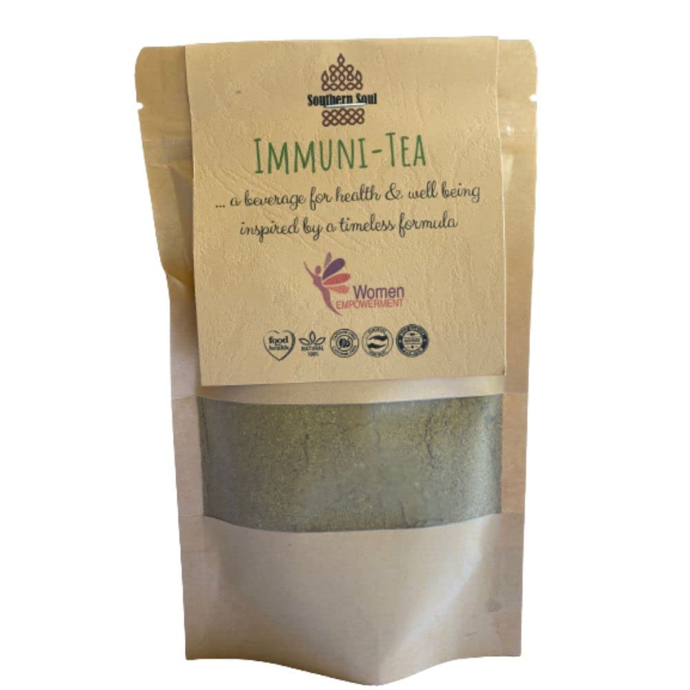 Immuni-Tea | Natural Caffeine Free Herbal Tea with Ashwagandha, Cardamom, Clove, Tulsi, Fennel & Other Natural Herbs & Spices to Boost Immunity - 100g