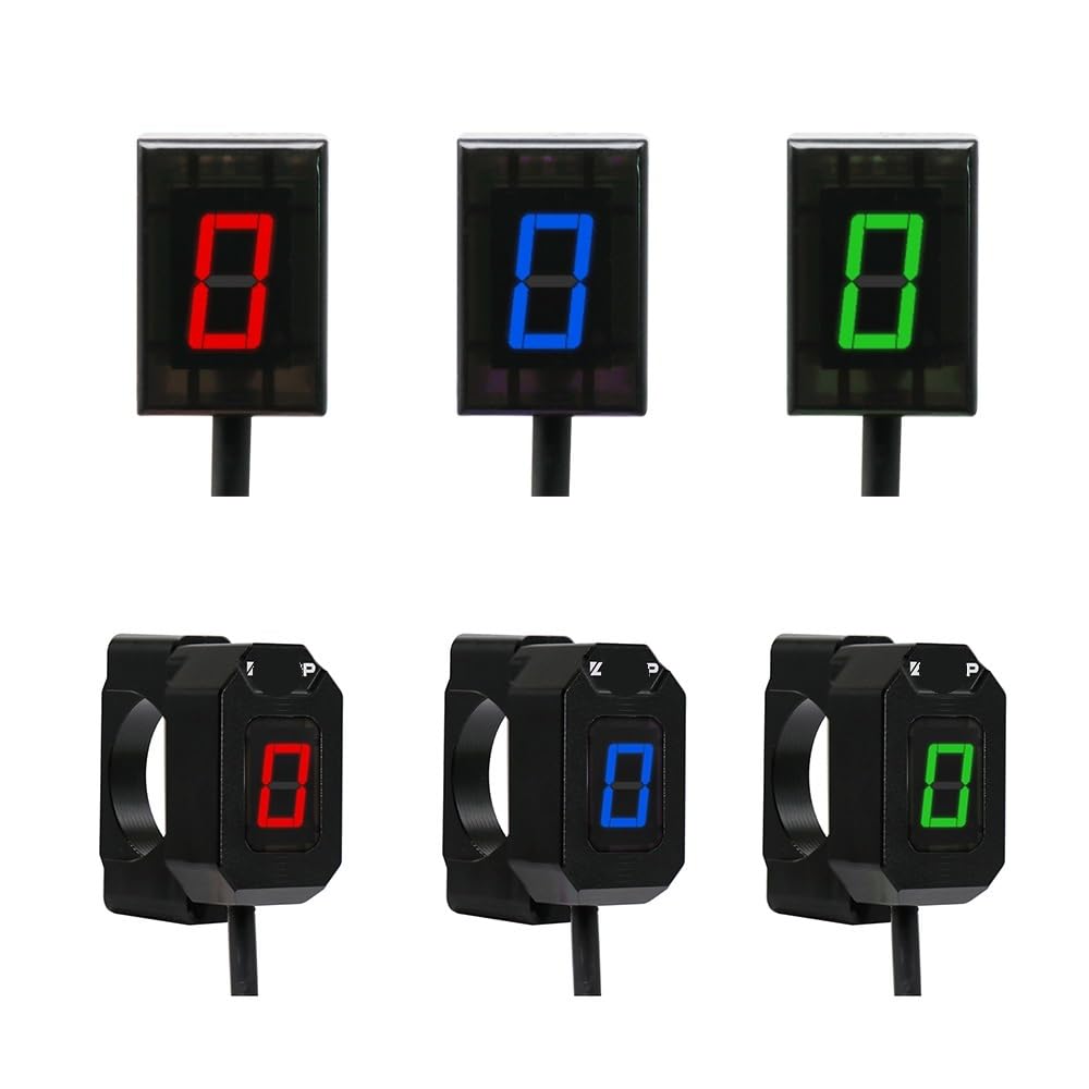 HRTLSS Indicador Marcha Digital Indicador De Marcha Digital Universal para Motocicleta Soporte Magnético para Palanca De Cambios