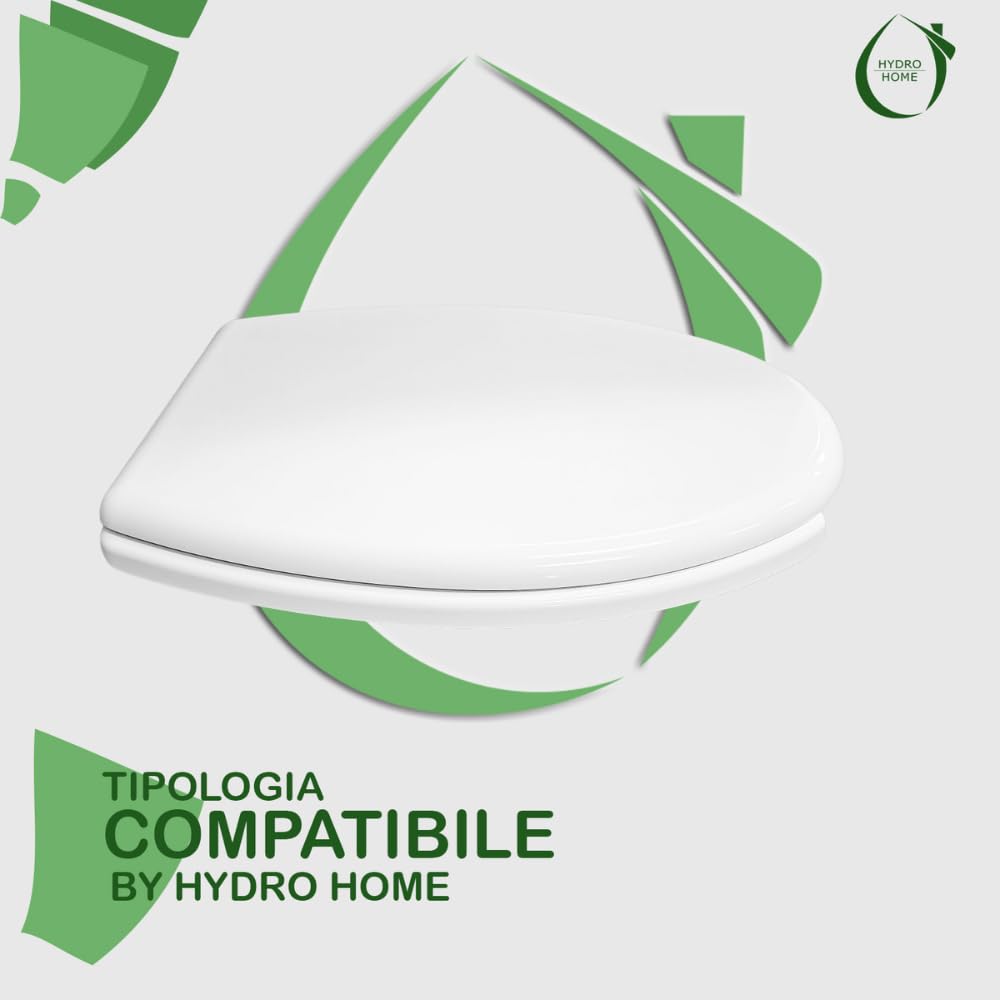Copriwater Sedile Wc Disabili TD31 compatibile con vari modelli, In Plastica Termoindurente,Colore Bianco MADE IN ITALY