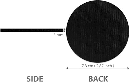 Miniatura 2 de WIRESTER, Posavasos de neopreno para automóvil con diseño de gato persa negro, tela redonda absorbente de fieltro para bebidas (2.87 pulgadas),