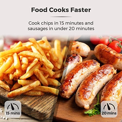 Tower Xpress Pro T17039 Vortx 5-in-1 Digital Air Fryer Oven with Rapid Air Circulation, 60-Minute Timer, 11 L, 2000 W, Black