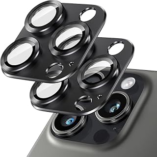 واقي عدسة كاميرا من Next store متوافق مع iPhone 15 Pro، مقاوم للكسر بدرجة عسكرية ، تصميم رفيع للغاية مقاوم للخدش ، مقاوم للفقاعات وبصمات الاصابع.