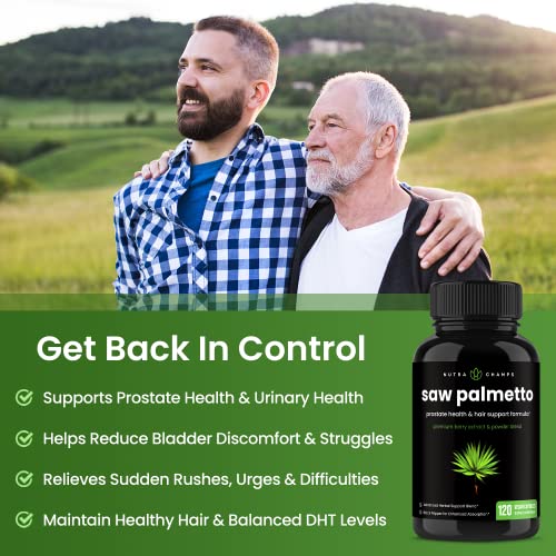 image for NutraChamps Saw Palmetto Supplement for Prostate Health [Extra Strengt