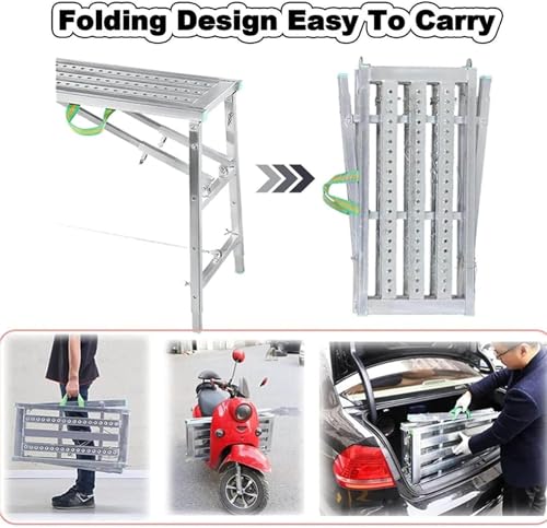 Échelle multifonction 200 cm pliable avec plateforme pour cloison sèche - 8